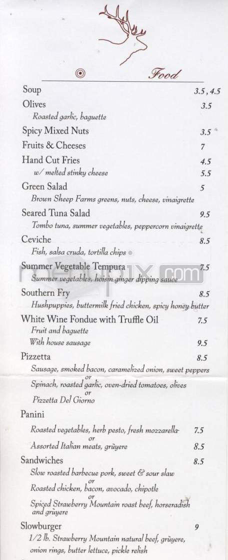 Slow Bar - Portland, OR menu_pic