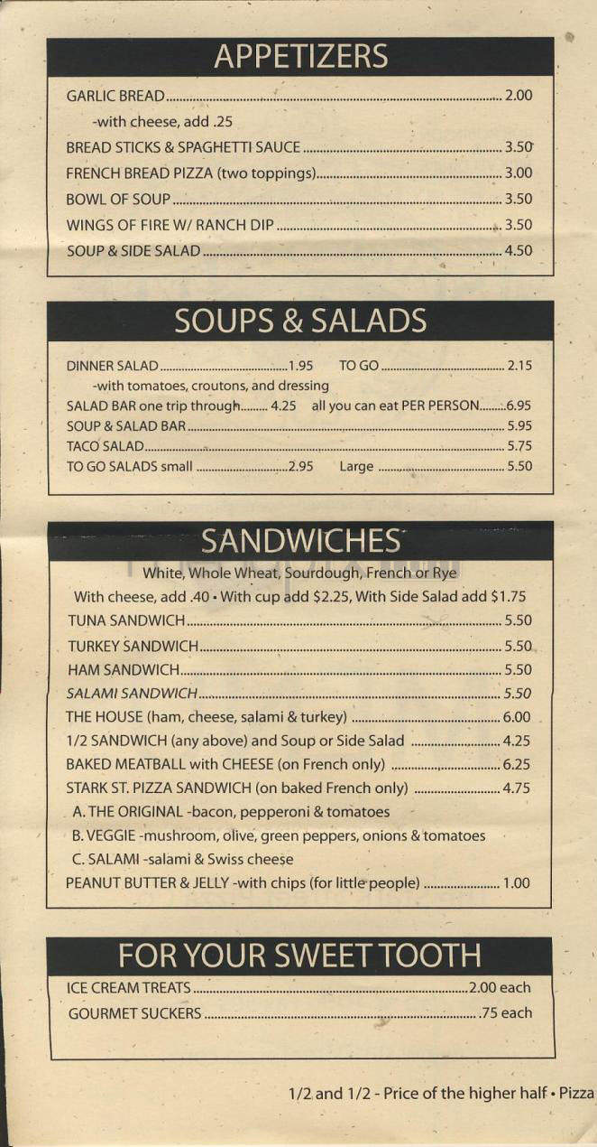 Stark Street Pizza Company - Portland, OR menu_pic
