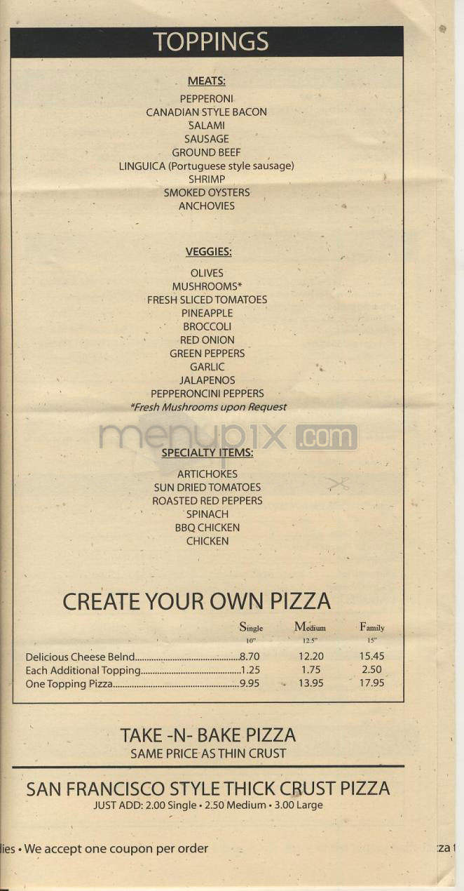 Stark Street Pizza Company - Portland, OR menu_pic