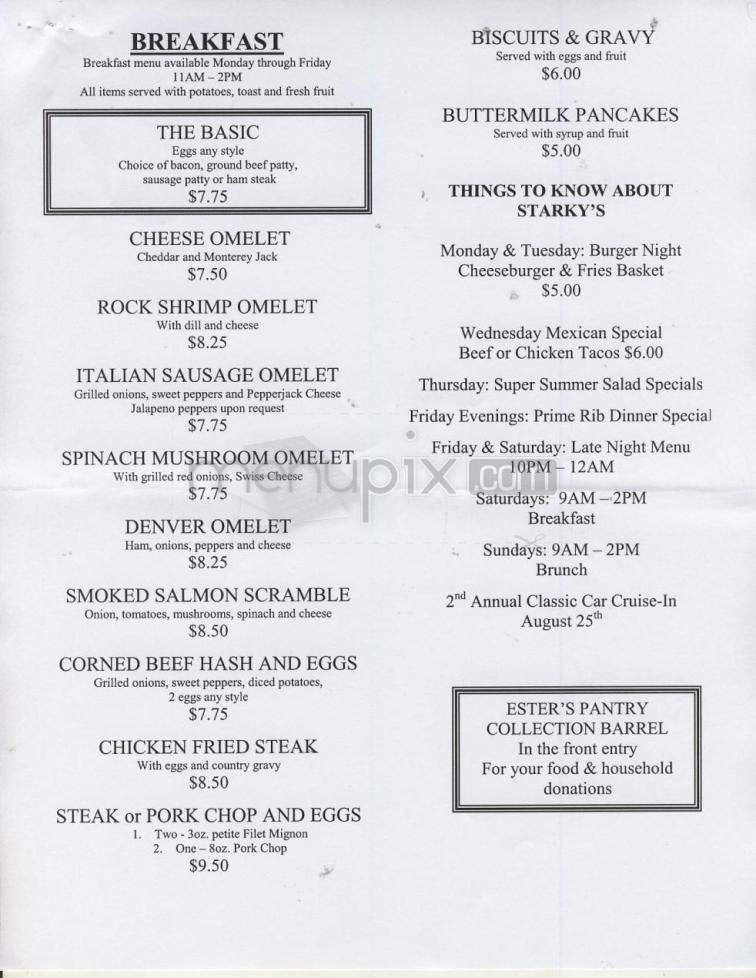Starky's - Portland, OR menu_pic
