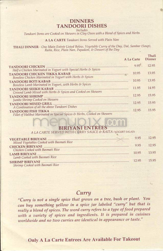 Swagat Indian Cuisine - Greenwood, IN menu_pic