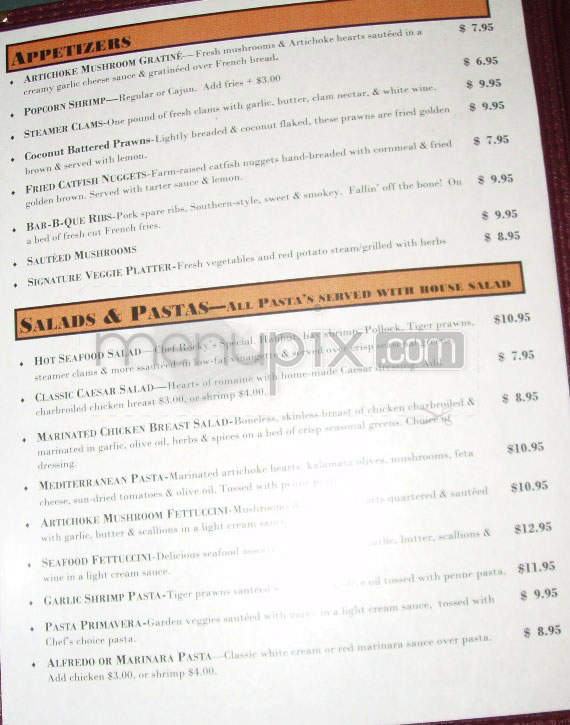 Sweetwater Restaurant & Lounge - Vancouver, WA menu_pic