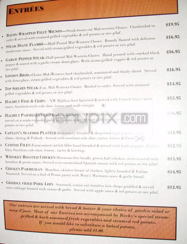 Sweetwater Restaurant & Lounge - Vancouver, WA menu_pic
