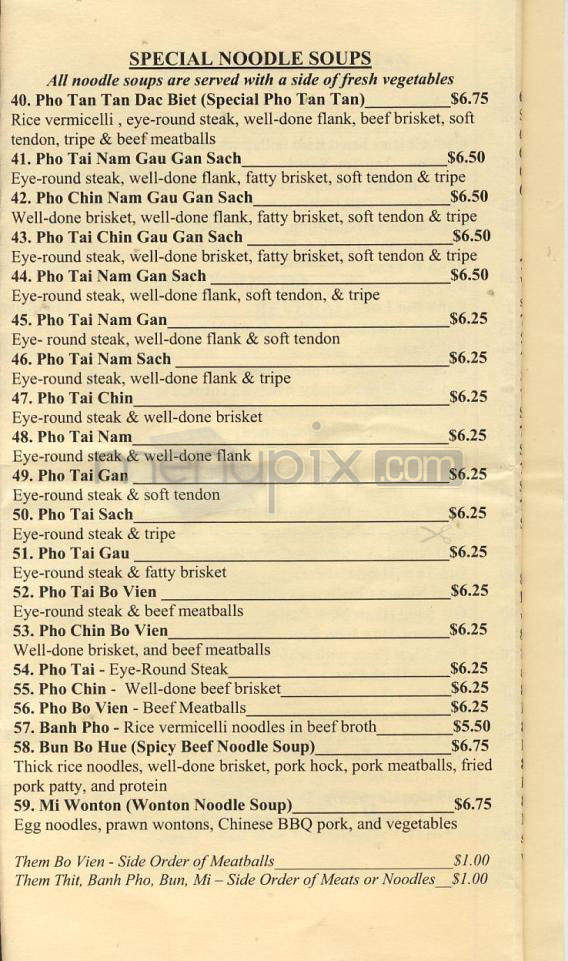 Tan Tan Cafe & Deli - Vancouver, WA menu_pic