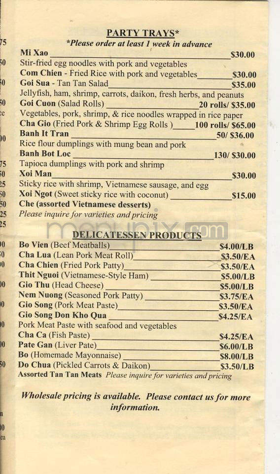 Tan Tan Cafe & Deli - Vancouver, WA menu_pic