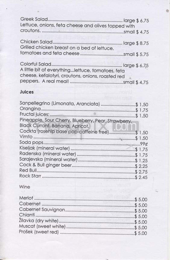 Taste of Europe - Portland, OR menu_pic