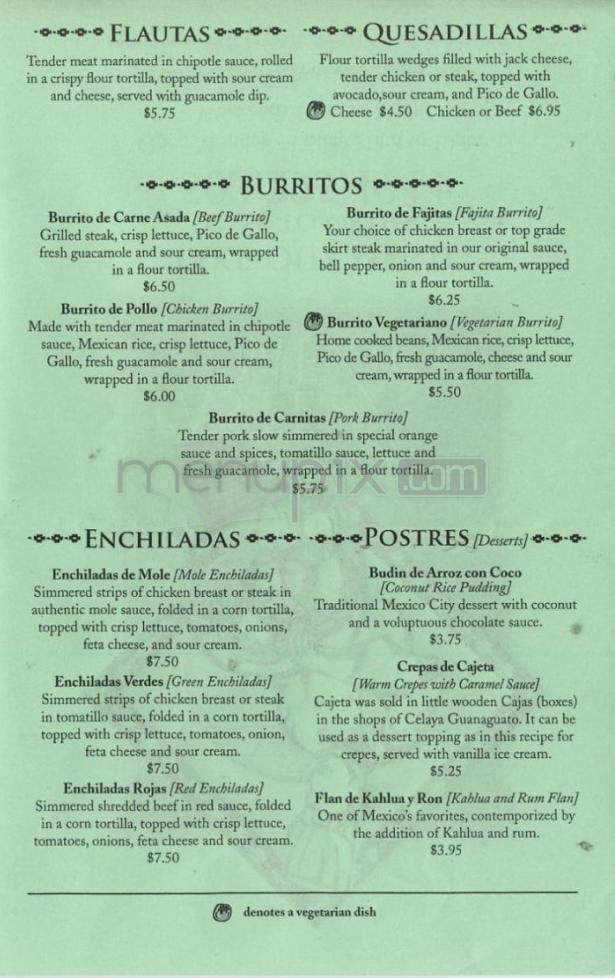 Taste of Mexico - Portland, OR menu_pic