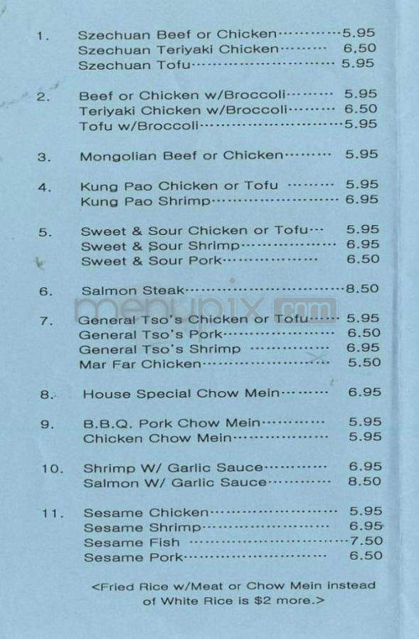 Teriyaki Heaven - Portland, OR menu_pic