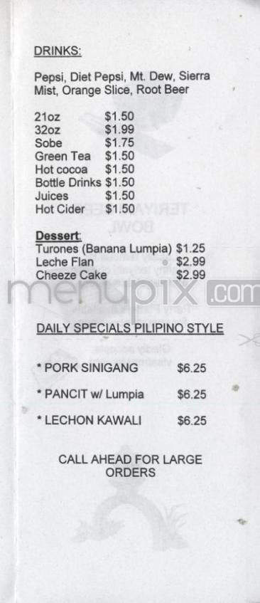 Teriyaki Beef Bowl - Portland, OR menu_pic