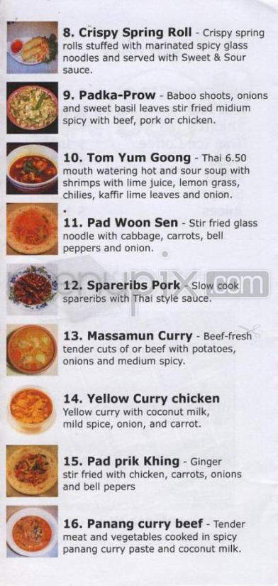Thai Deli Express - Portland, OR menu_pic