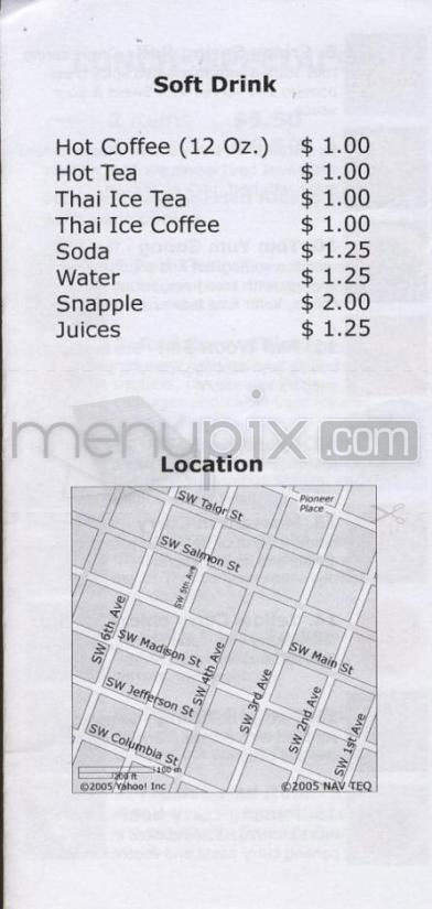 Thai Deli Express - Portland, OR menu_pic
