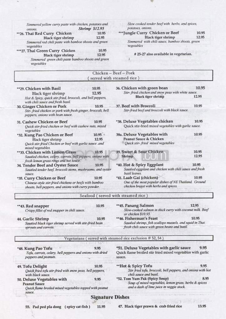 Thai Kitchen - Beaverton, OR menu_pic