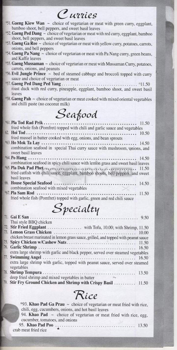 Thai Orchid Restaurant - Portland, OR menu_pic