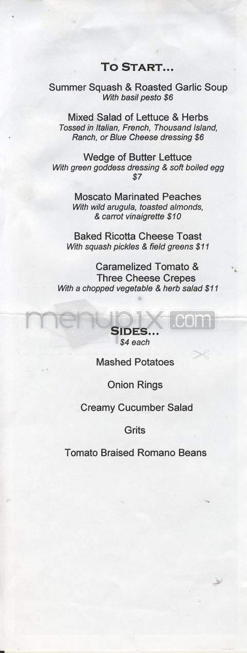The Country Cat - Portland, OR menu_pic