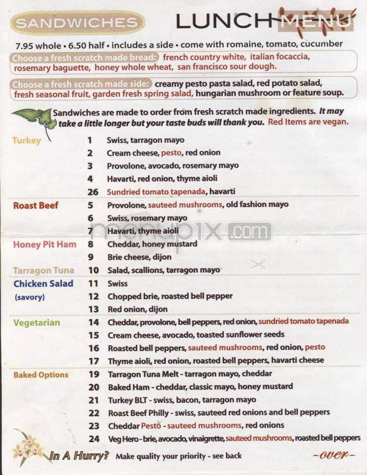 Three Lions Bakery - Portland, OR menu_pic