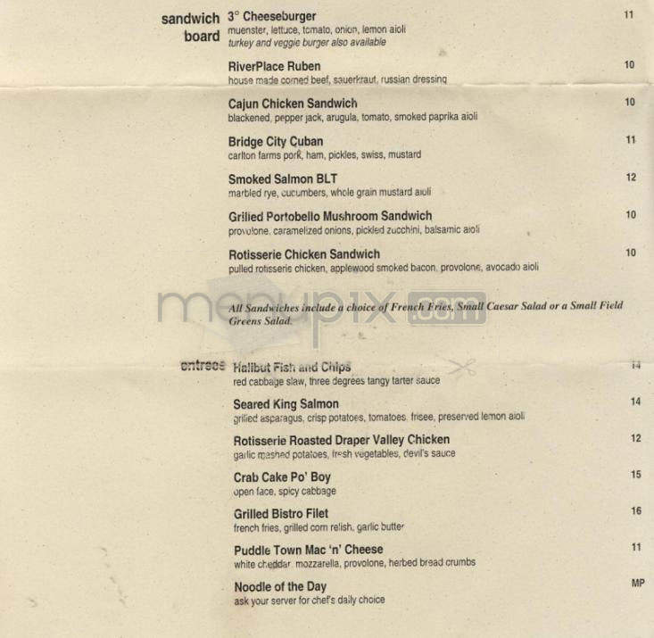 Three Degrees (Riverplace Hotel) - Portland, OR menu_pic