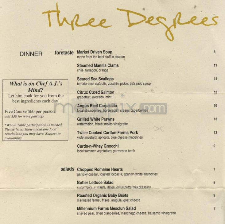 Three Degrees (Riverplace Hotel) - Portland, OR menu_pic