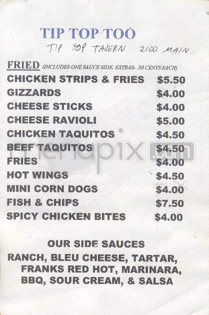 Tip Top Too - Vancouver, WA menu_pic