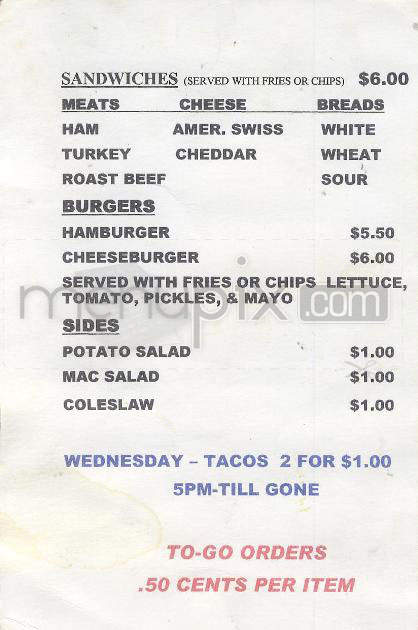 Tip Top Too - Vancouver, WA menu_pic