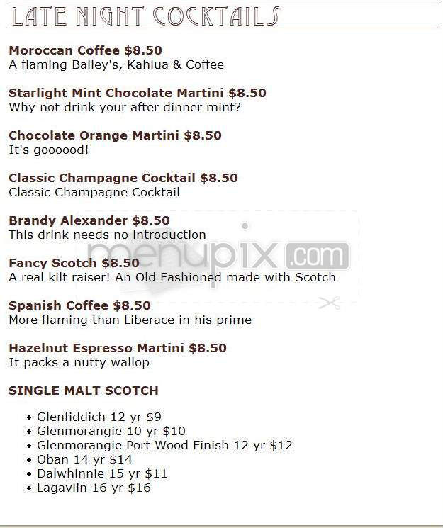 Tony Starlight's - Portland, OR menu_pic