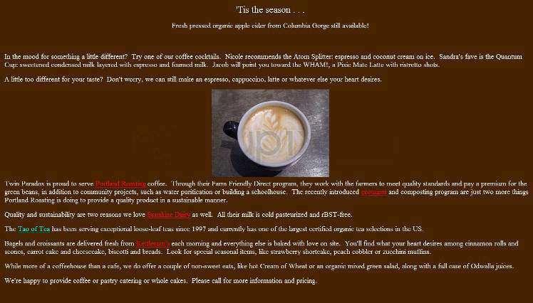 Twin Paradox - Portland, OR menu_pic