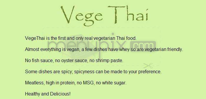 Vege Thai - Portland, OR menu_pic