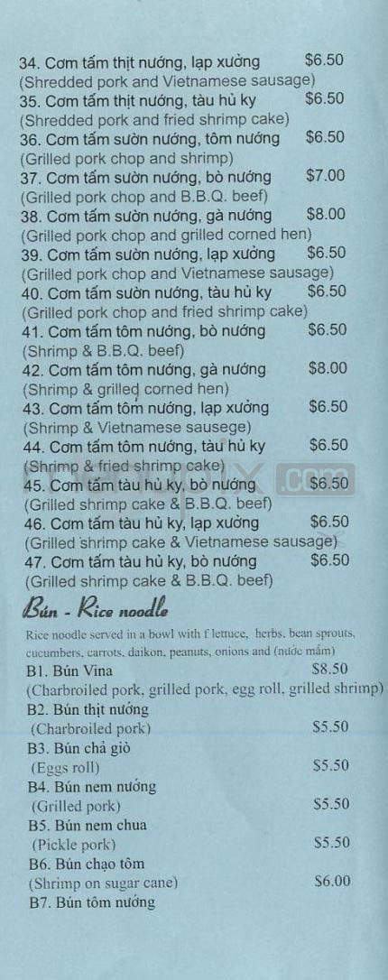 Vina Deli - Portland, OR menu_pic
