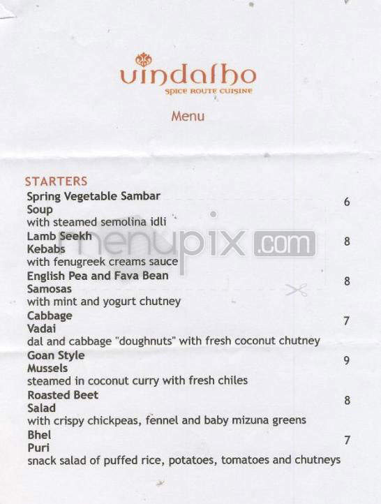 Vindalho - Portland, OR menu_pic