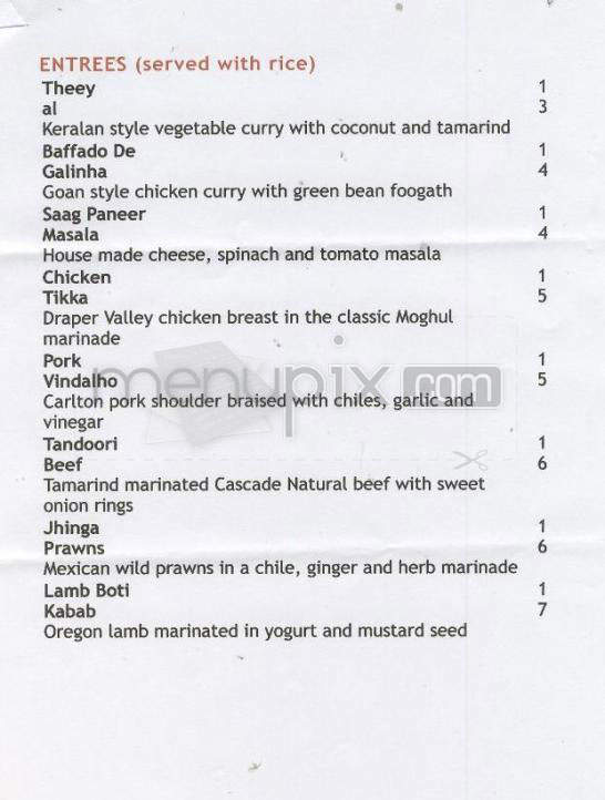 Vindalho - Portland, OR menu_pic