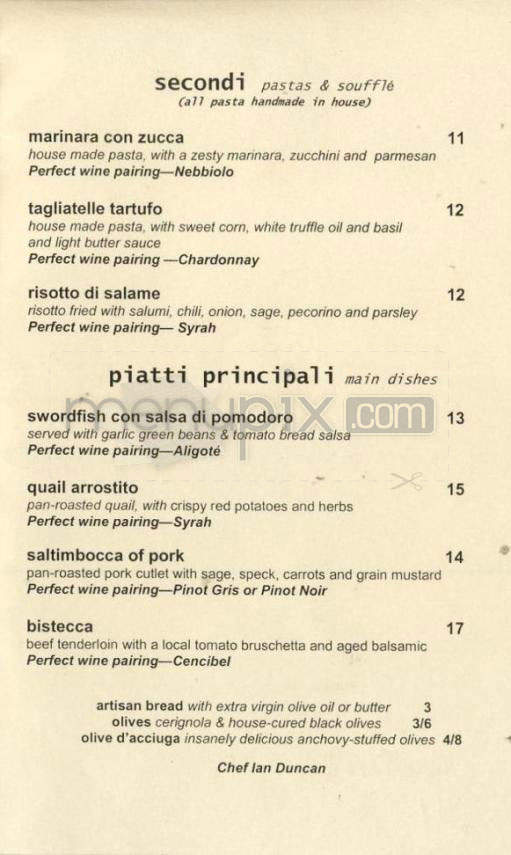 Vino Paradiso - Portland, OR menu_pic