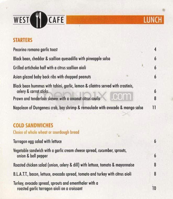West Cafe - Portland, OR menu_pic