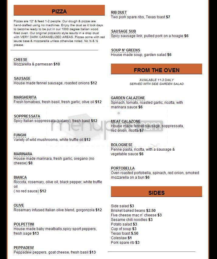 Good Smoke Wood Fire Pizza and BBQ - Portland, OR menu_pic