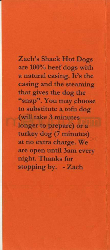 Zach's Shack - Portland, OR menu_pic