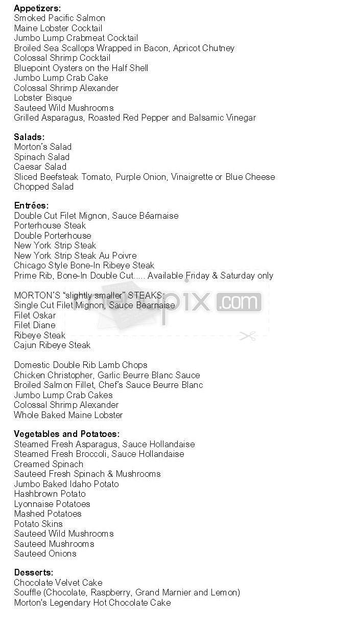 /2006456/Mortons-The-Steakhouse-Menu-Baltimore-MD - Baltimore, MD