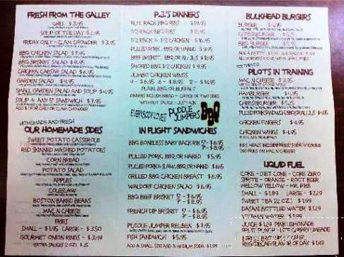 Puddle Jumpers BBQ - Milwaukee, WI menu_pic