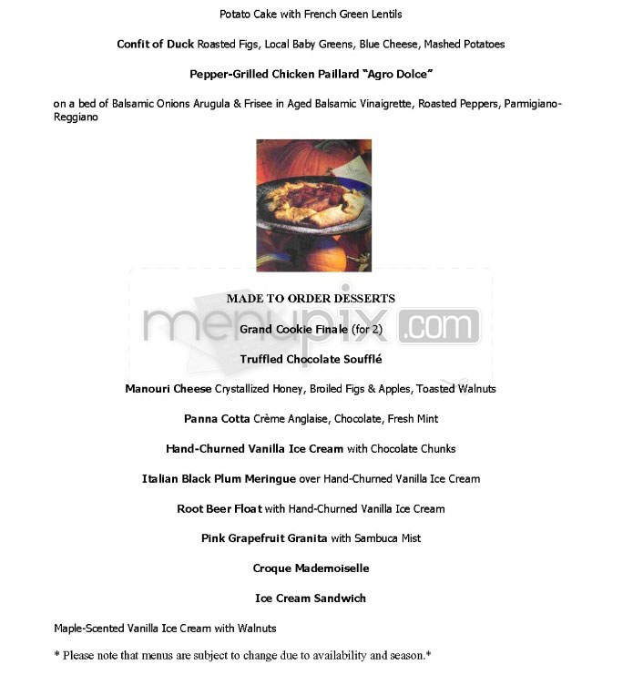 Alforno Restaurant - Providence, RI menu_pic