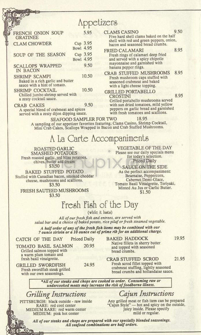 Barnsider's Mile and a Quarter - Providence, RI menu_pic