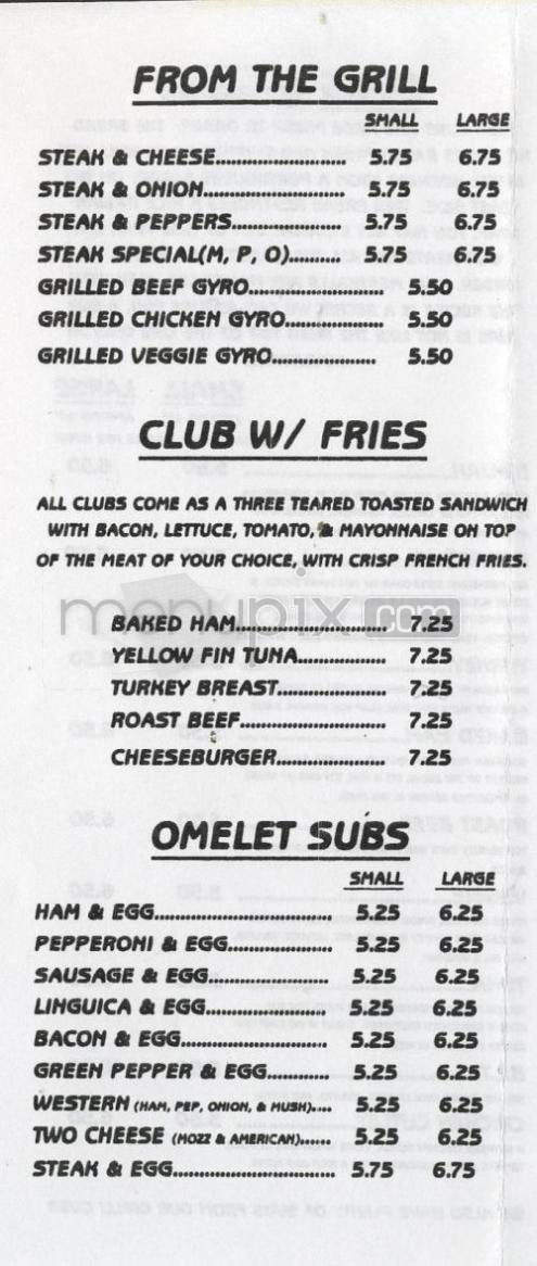 Boulevard Pizza & Pub - Cranston, RI menu_pic