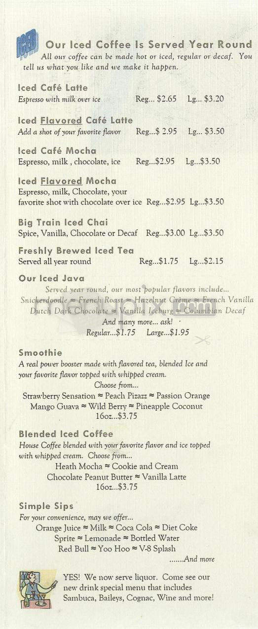 Cafe 101 - Providence, RI menu_pic