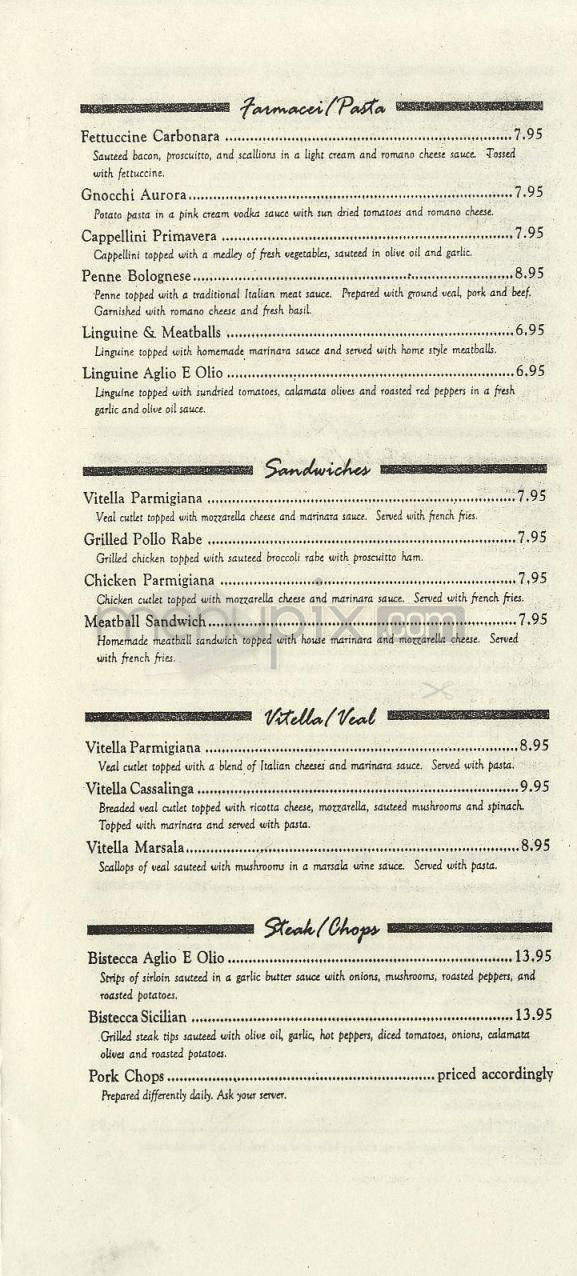 Cassarino's Restaurant - Providence, RI menu_pic