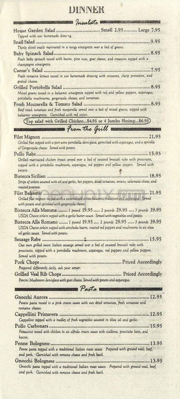 Cassarino's Restaurant - Providence, RI menu_pic