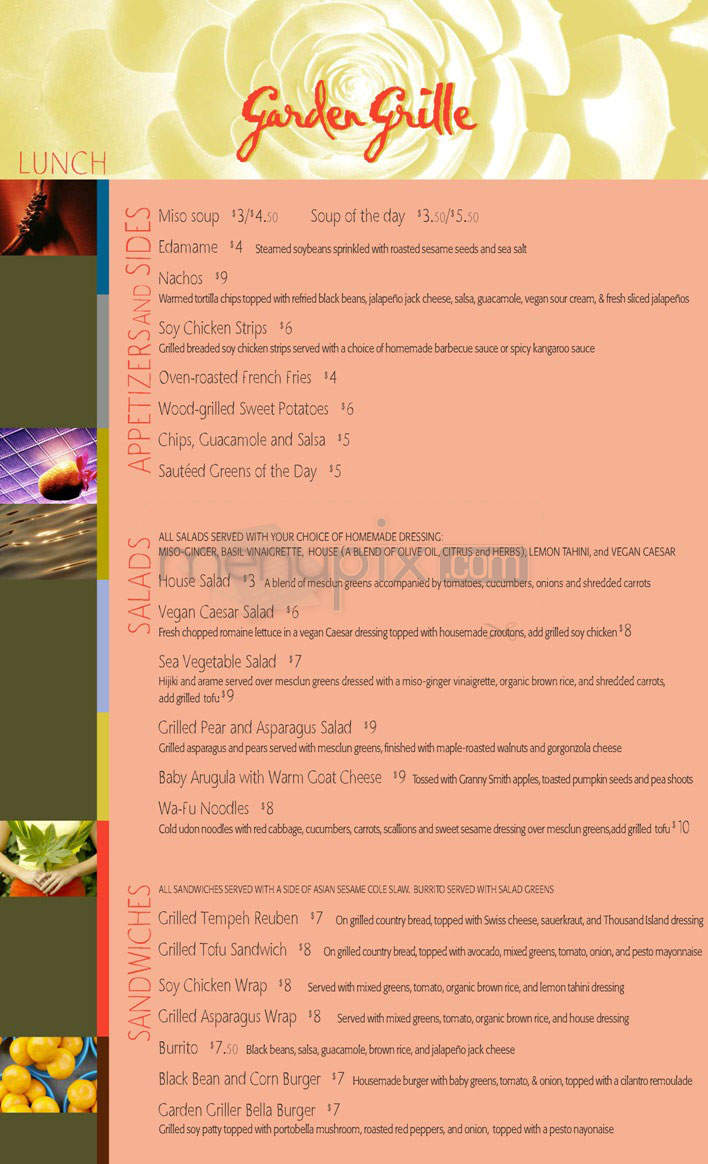 Garden Grille - Hurst, TX menu_pic
