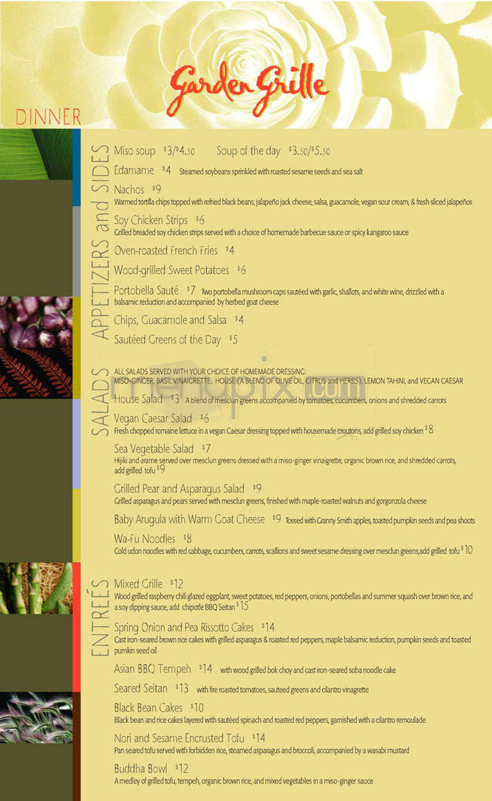 Garden Grille - Hurst, TX menu_pic
