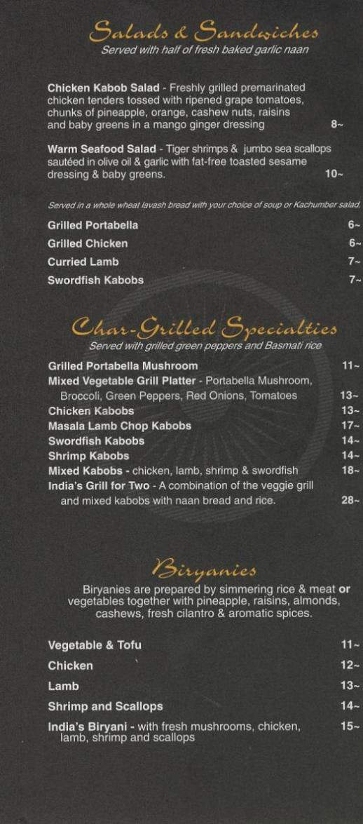 India - Providence, RI menu_pic