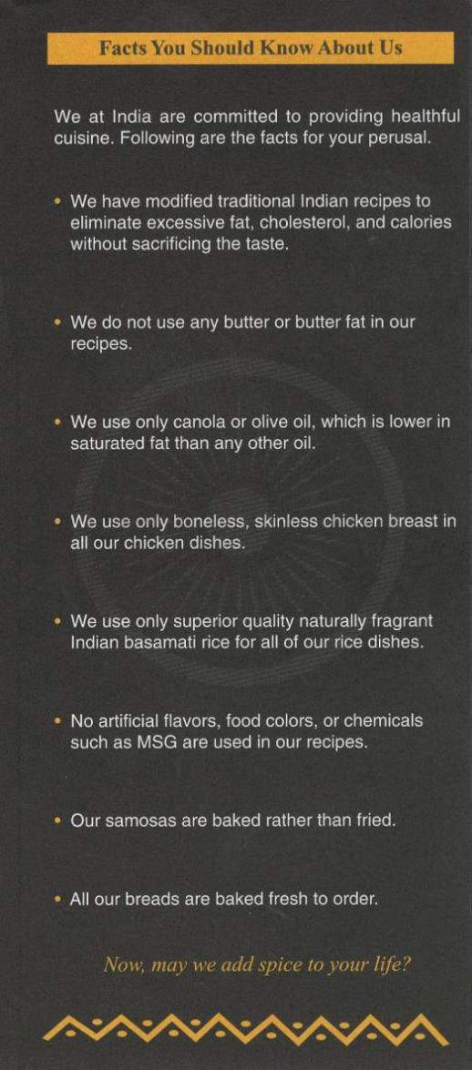 India - Providence, RI menu_pic