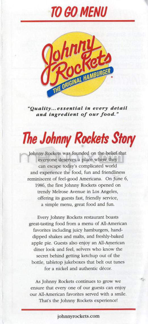 Johnny Rockets - Providence, RI menu_pic