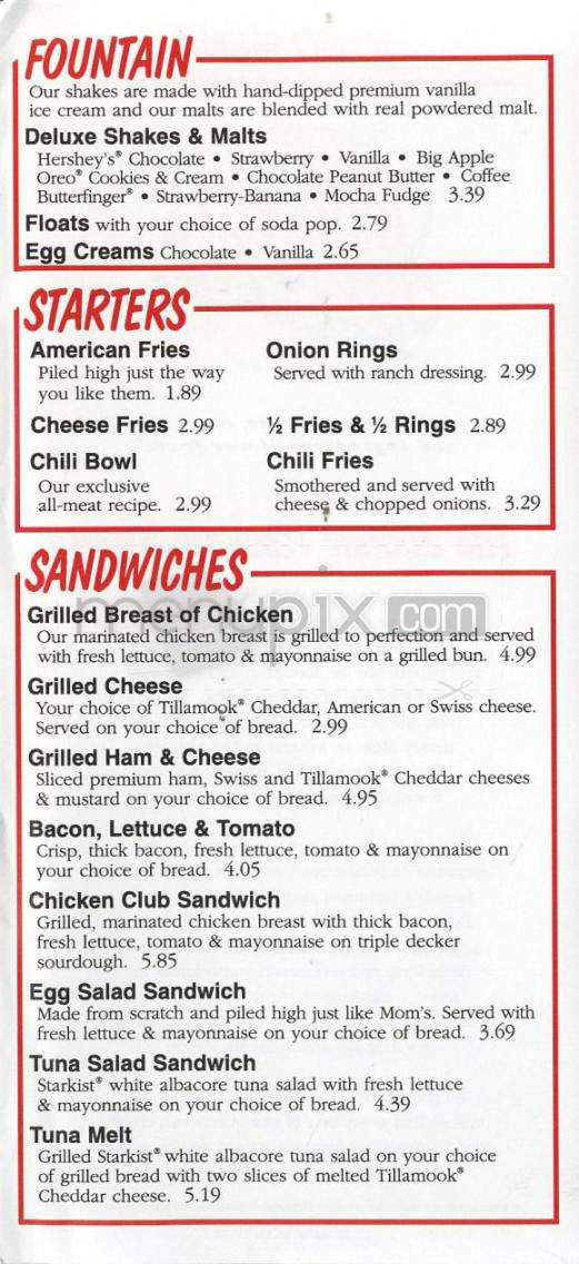 Johnny Rockets - Providence, RI menu_pic