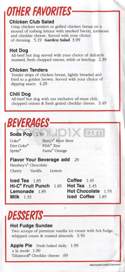 Johnny Rockets - Providence, RI menu_pic