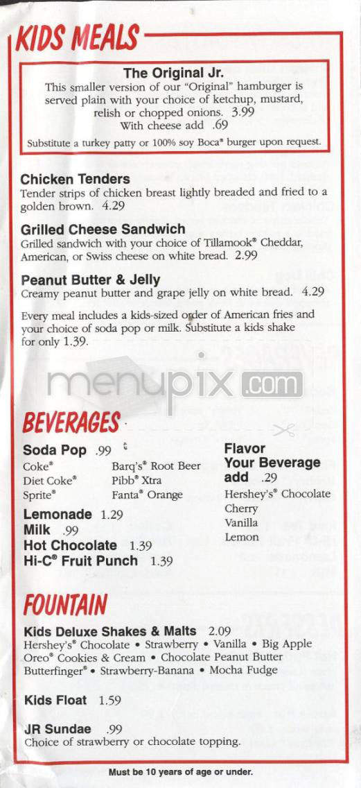Johnny Rockets - Providence, RI menu_pic