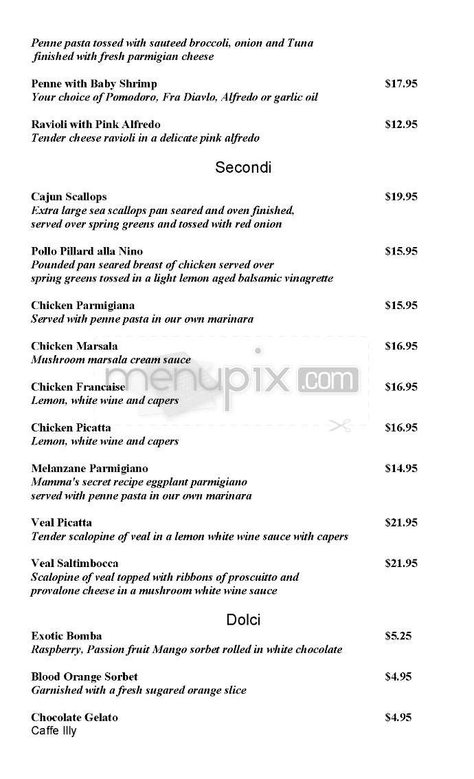 La Prima Caffe - Providence, RI menu_pic